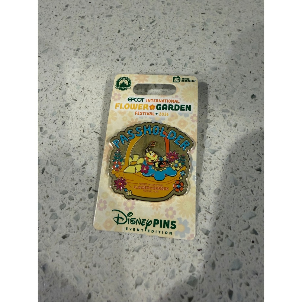 Disney Epcot flower and garden festival 2026 pass holder Pin